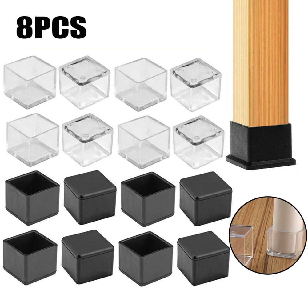 Outdoor Furniture Leg Protectors - 8 шт. квадратный/прямоугольная силиконовая форма ножка
