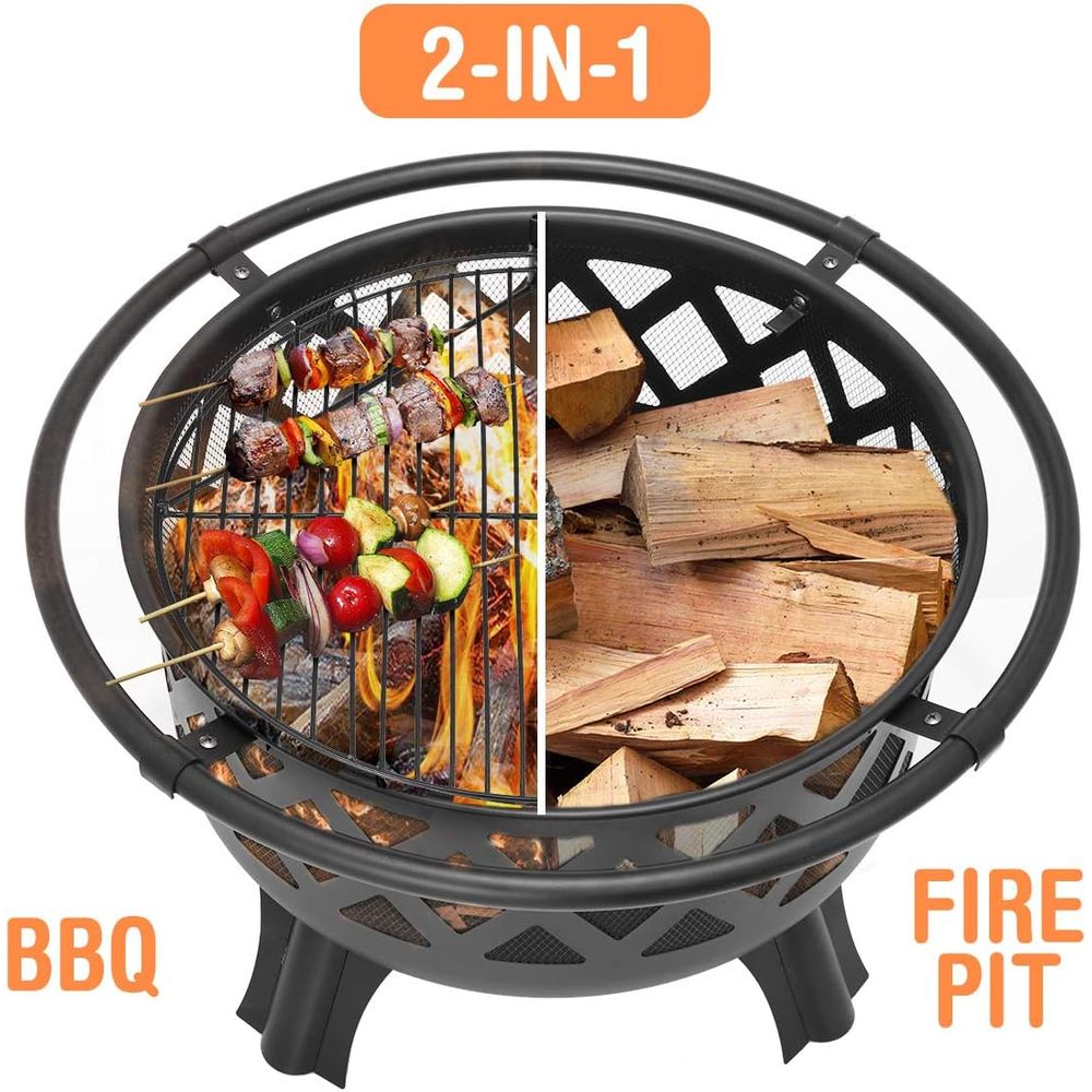36-дюймовое уличное костровое  – обзор и цена Fire Pit Bowl