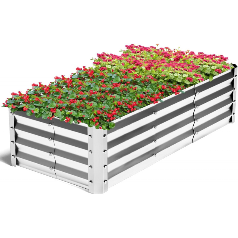 Большой оцинкованный грядочный – обзор и цена Garden Storage Box