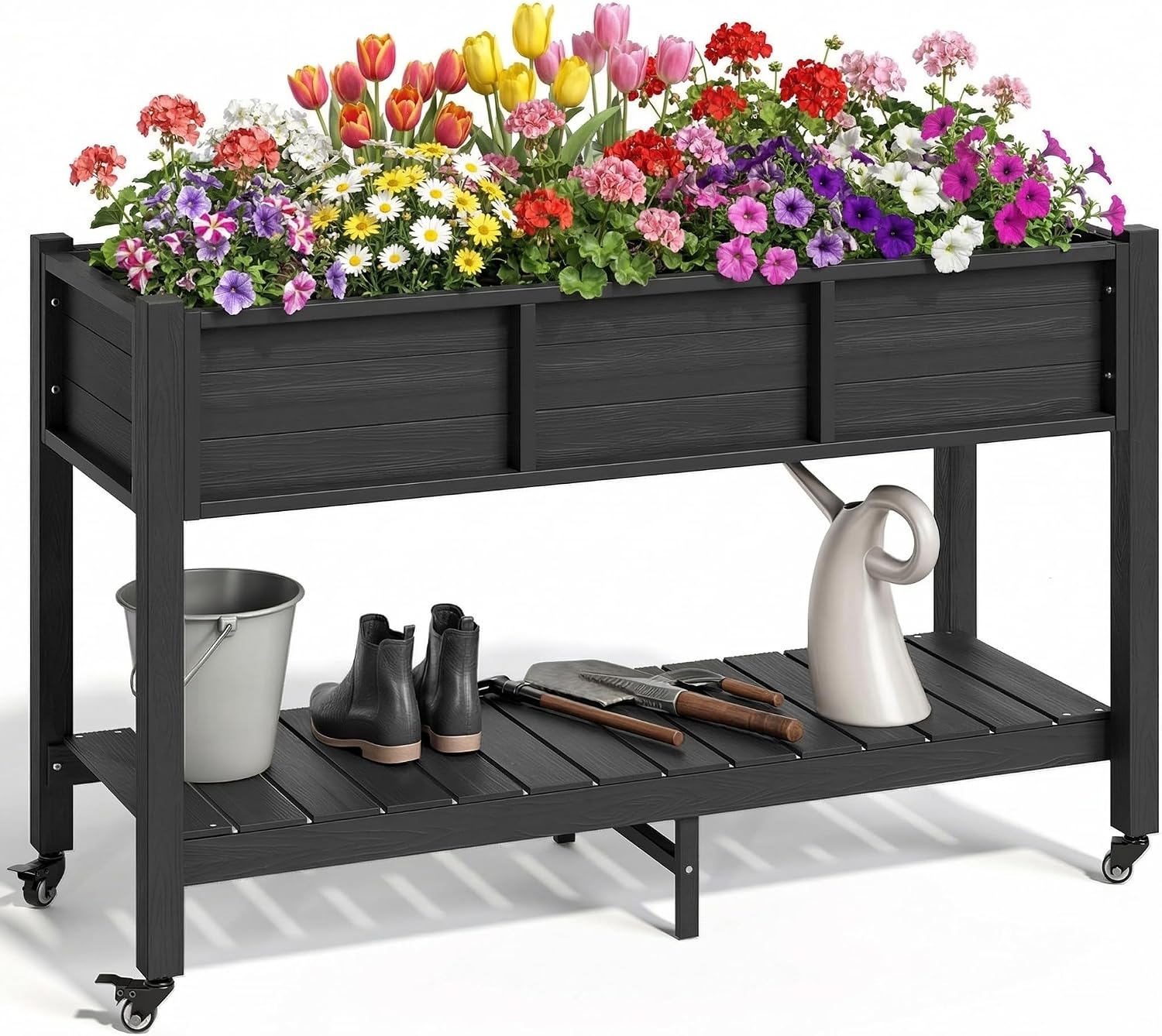 Приподнятная грядка на колесах – обзор и цена Garden Storage Box