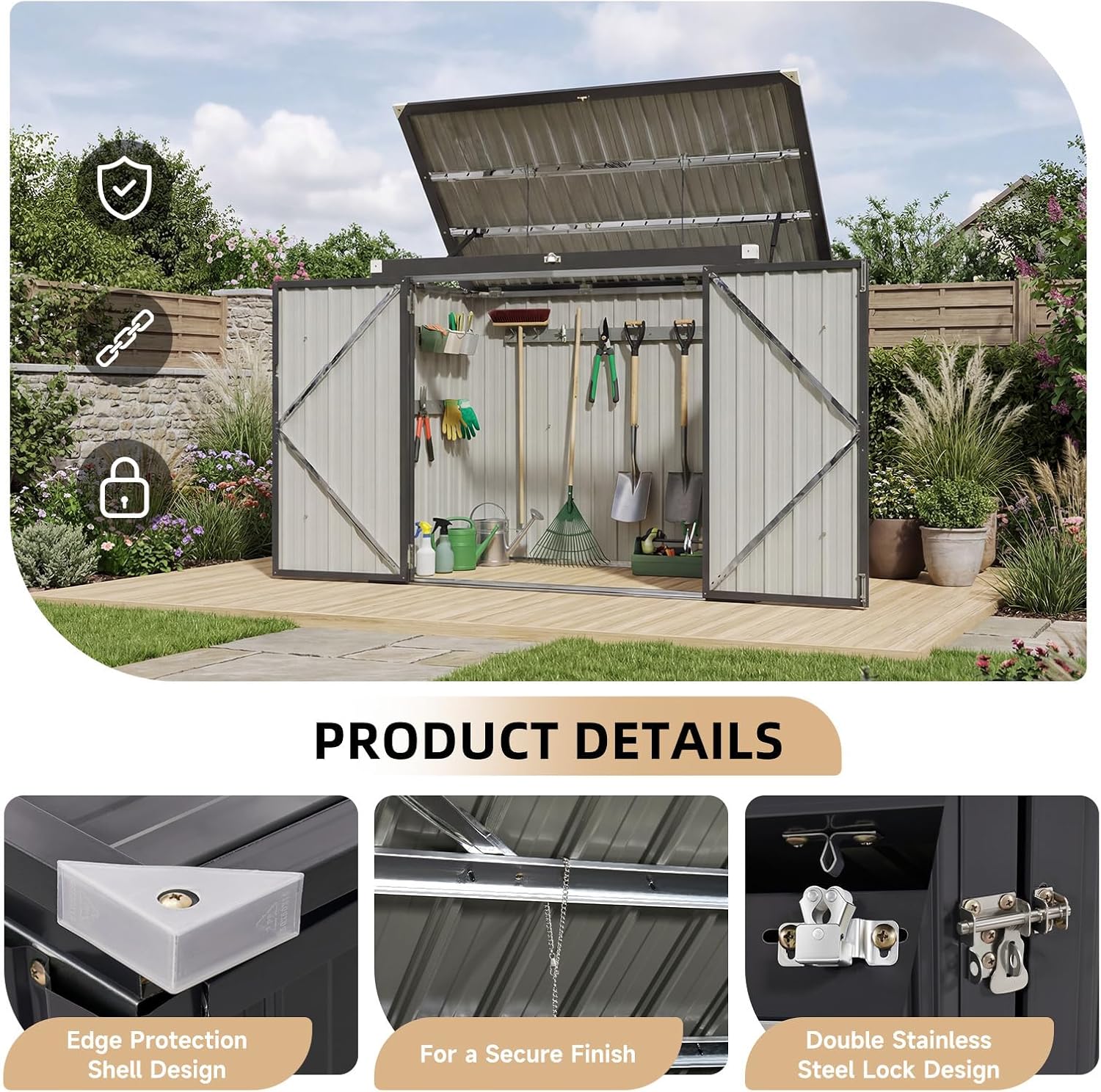 Уличный водонепроницаемый мета – обзор и цена Garden Storage Box
