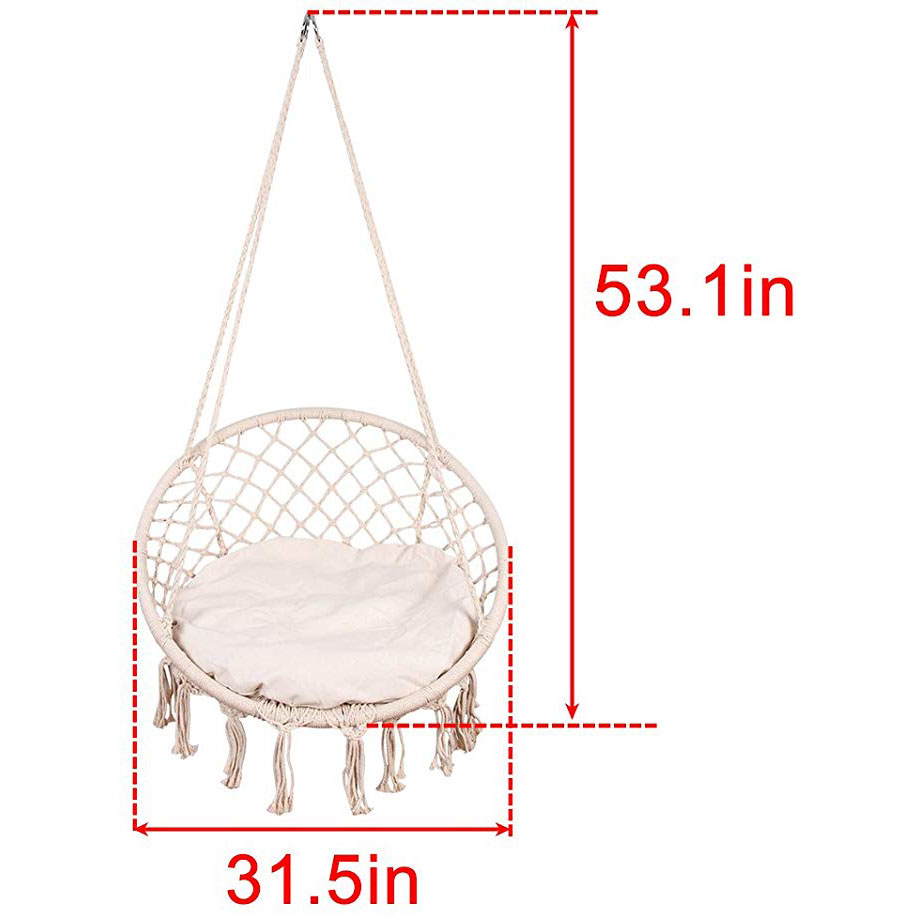 Белая подвесная хлопковая вере – обзор и цена Garden Swing Chair